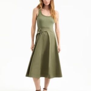 Veronica Beard Black Ennis‎ Belted Midi Dress Medium